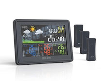 Load image into Gallery viewer, BALDR Home Weather Station - Indoor Outdoor Thermometer Wireless Home Weather Station with 3 Remote Sensor, Atomic Alarm Clock, Backlight & Humidity Monitor - Weather Stations Wireless Indoor Outdoor