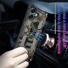 Load image into Gallery viewer, CCSmall for iPhone 16 Plus Case Camouflage with Kickstand for Men, Military Grade Shockproof Protective Phone Cover Built-in Stand Case for iPhone 16 Plus Camo Army Green
