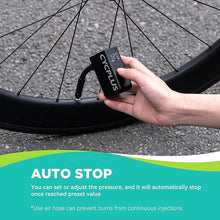Load image into Gallery viewer, CYCPLUS Tiny Bike Pump with Gauge, Max 120 PSI Electric Bicycle Pump, Auto Stop, with Presta and Schrader Valve for E-Bike, Mountain Bike, City Bike and Road Bike AS2 PRO(2025 Updated Version)