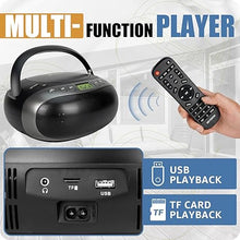 Load image into Gallery viewer, Retekess TR634 Boombox CD Player,CD Player for Home,Remote Control FM Radio with Bluetooth,Radio Presets,USB TF,LCD Display,Stereo Sound for Home,Shop