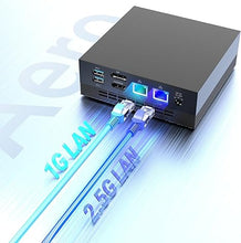 Load image into Gallery viewer, MINIX Z100-Aero Mini PC, Intel 12th Gen N100, 16GB DDR4, 512GB PCIe 3.0 X1 NVMe SSD Windows 11 Pro Mini PC, 4K Triple Display/1GB+2.5G LAN/USB-A 3.2/USB-C/WiFi 5/BT5.1/Vesa Mount/Support Auto Power On