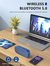 Load image into Gallery viewer, LENRUE Bluetooth Speaker, Wireless Portable Speaker with Loud Stereo Sound, Rich Bass, 12-Hour Playtime, Built-in Mic. Perfect for iPhone, Samsung and More (Blue)
