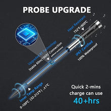 Load image into Gallery viewer, BFOUR Bluetooth Meat Thermometer Wireless with Waterproof Probe, Wireless Meat Thermometer Digital with LCD Display Booster, Digital Meat Thermometer for Cooking Food Oven BBQ Grill Smoker Thermometer