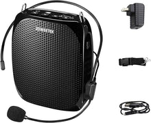 Load image into Gallery viewer, ZOWEETEK ZW-Z258 Portable Rechargeable Mini Voice Amplifier for Teachers with Wired Microphone Headset and Waistband, Supports MP3 Format Audio for Speech, Class, Training,Tour Guide, Power Amplifiers