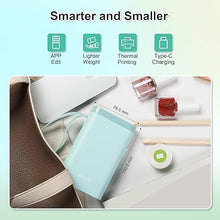 Load image into Gallery viewer, Nelko Label Maker Machine with Tape, P21 Bluetooth Label Printer, Wireless Mini Label Makers with Multiple Templates for Organizing Office Home, Cyan
