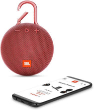 Load image into Gallery viewer, JBL Clip 3, Fiesta Red - Waterproof, Durable & Portable Bluetooth Speaker - Up to 10 Hours of Play - Includes Noise-Cancelling Speakerphone & Wireless Streaming