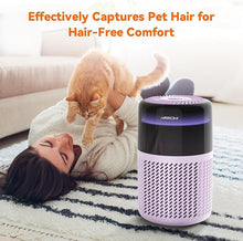 Load image into Gallery viewer, AIRROMI Air Purifier for Bedroom Home,HEPA Filter,Covers Upto 549 Ft²,Quiet 360°intake Air Cleaner with Fragrance ponge for Better Sleep,Night Light,Filters Smoke,Pet Dander,Allergies,Dust,A2005Purple