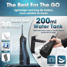 Load image into Gallery viewer, Nicwell Water Dental Flosser Teeth Pick - 4 Modes Dental Oral Irrigator, Portable & Rechargeable IPX7 Waterproof Personal Orthodontic Supplie Water Teeth Cleaner Picks for Home Travel