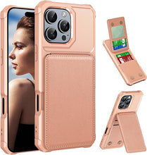 Load image into Gallery viewer, CCSmall Wallet Case for Apple iPhone 16 Pro Max with Card Holder for Women Men, Luxury Folio Leather Wallet & TPU Bumper Phone Case for iPhone 16 Pro Max ZM Rose