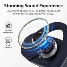 Load image into Gallery viewer, 1Mii Open Ear Headphones, Wireless Sports Earbuds 60 Hours Long Playtime with Charging Case, Snug Fit Bluetooth Earbuds with Rotatable Ear Hooks, ENC Clear Calls Premium Sound IPX4 Waterproof (Blue)