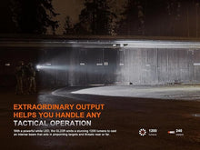 Load image into Gallery viewer, Fenix GL23R 1200 Lumen Rail Mounted Tactical Flashlight, USB-C Rechargeable, Compatible with 1913 or GL Rail with Green Beam and Lumentac Organizer