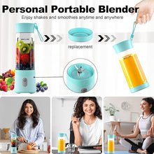 Load image into Gallery viewer, COKUNST 18oz Portable Blender, USB Rechargeable Personal Size Blenders, Smoothie Blender with 6 Blades for Protein & Shakes, Mini juicer with Extra Handle Lid for Travel Sports Outgoing