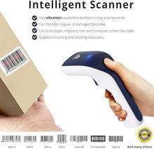 Load image into Gallery viewer, ScanAvenger Wireless Portable 1D with Stand Bluetooth Barcode Scanner: Hand Scanner 3-in-1, Cordless, Rechargeable Scan Gun for Inventory - USB Barcode Reader (1D Only with Next Gen Stand)…
