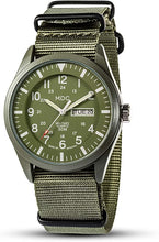 Load image into Gallery viewer, Infantry Military Watches for Men Analog Wrist Watch, Tactical Waterproof Outdoor Sport Mens Quartz Wristwatch, Date Day Work Field Army Green w/Nylon Band by MDC