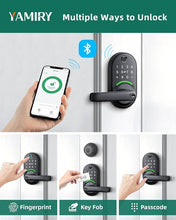 Load image into Gallery viewer, Smart Door Handle Lock with Keypad: Yamiry Fingerprint Smart Lock - Keyless Entry Door Lock for Front Door - Digital Door Lock - Deadbolt Lock with APP - Genarate Passcode Remotely - DIY Installation