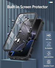 Load image into Gallery viewer, FNTCASE for iPhone 16 Pro Case: Military Grade Drop Proof Protection Mobile Cover with Kickstand | Matte Textured Rugged Shockproof TPU | Protective Sturdy Phone Case - 6.3 inch Black