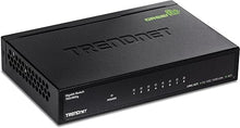 Load image into Gallery viewer, TRENDnet 8-Port Gigabit GREENnet Switch, Ethernet Network Switch, TEG-S82G, 8 x 10-100-1000 Mbps Gigabit Ethernet Ports, Ethernet Splitter, 16 Gbps, Metal, Lifetime Protection, Black
