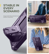 Load image into Gallery viewer, Dexnor for Samsung Galaxy S25 Case with Built-in Slide Camera Cover& Screen Protector&Kickstand,Heavy-Duty Shockproof Rugged Case Full-Body Bumper Protective Cover for Galaxy S25(2025),Phantom Purple