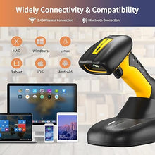 Load image into Gallery viewer, NETUM NT-1203L Pro Upgraded Wireless Bluetooth Rugged Waterproof 1D/2D Extended Range Scanner - Up to 21m