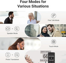 Load image into Gallery viewer, M9 AI Language Translator Earbuds Open-Ear Headphones Support 144 Languages & Accents Translation Earbuds Real Time Translator Device, Snug Fit, Ergonomic Ear Hooks Beige (With Offline Package)