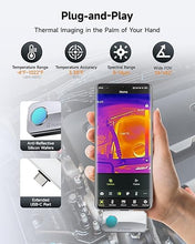 Load image into Gallery viewer, FOXWELL RT100 Thermal Imaging Camera for Android (USB-C) Smartphone, 256x192 IR Resolution Thermal Camera for Home Automotive Industrial Water Leak Heat Loss Inspection, 25Hz Frame Rate Thermal Imager