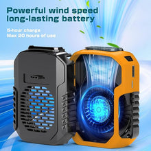 Load image into Gallery viewer, Portable Waist Fan 6000mAh Rechargeable, Portable Wearable Fan Hand with 24H of Working Time, 3 Speeds 6000RPM Strong Airflow, Personal Fan for Travel, Mountain Climbing, Work, Outdoor, Yellow