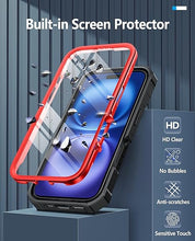 Load image into Gallery viewer, FNTCASE for iPhone 16 Phone Case: for iPhone 16 case with Kickstand Shockproof Military Grade Protective Cover - Dual Layer Full Protection Sturdy Matte Textured Drop Proof - 6.1 Inch Red
