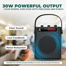 Load image into Gallery viewer, Voice Amplifier Wireless Microphone 30W Portable Lightweight Bluetooth 5.3 Mini Pa System for Teachers, 2900mAh Rechargeable Small Speaker with Headset Mic for Classroom, Speaking, Presentation