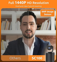 Load image into Gallery viewer, TOUCAN Video Conference Camera with 4 Noise-Cancelling Mics, Speaker, Adjutable Camera, 1080p Detachable USB Webcam Plug and Play Works with Zoom, Microsoft Teams and More, for PC/Mac/Laptop