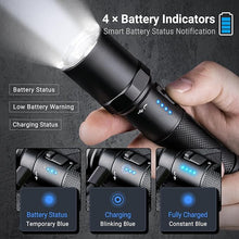 Load image into Gallery viewer, NEXTORCH P81 Rechargeable Flashlight High Lumens, 3000 Lumens LED Tactical Flashlight with 5 Modes & Strobe & Ceramic Glass Breaker for Night Duty, Outdoor Adventure, Self-Protection, Daily Use