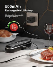 Load image into Gallery viewer, 500ft Bluetooth Wireless Meat Thermometer for Smoker, Fitflavor Digital Grill Meat Thermometer Wireless for Grilling BBQ Cooking Oven Rotisserie, Rechargeable, IP67 Waterproof Probe(FNT11-1)