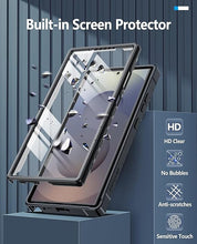 Load image into Gallery viewer, FNTCASE for Samsung Galaxy S25-Ultra Case: Military Grade Drop Proof Protection Mobile Cover with Kickstand | Matte Textured Rugged Shockproof TPU | Protective Sturdy Phone Case - Black