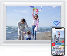 Load image into Gallery viewer, Frameo 5G WiFi Digital Photo Frame, 10.1" Digital Picture Frame with Auto-Rotate, 1280x800 IPS Touch Screen, Easy Setup to Share Photos or Videos Instantly via Frameo App from Anywhere