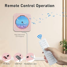 Load image into Gallery viewer, Portable CD Player with Bluetooth Desktop CD Player for Home CD Music Players with Remote Control,Timer,Built-in Dual Speakers with LED Display Home Audio Boombox FM Radio (Pink)