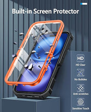 Load image into Gallery viewer, FNTCASE for iPhone 16 Phone Case: for iPhone 16 case with Kickstand Shockproof Military Grade Protective Cover - Dual Layer Full Protection Sturdy Matte Textured Drop Proof - 6.1 Inch Orange