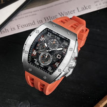 Load image into Gallery viewer, TSAR BOMBA Mens Watches Waterproof 50M Analog Chronograph Men’s Dress Business Work Watch Luxury Tonneau Watches for Men