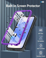 Load image into Gallery viewer, FNTCASE for Samsung Galaxy S25 Case: for Galaxy S24 Case Military Grade DropProof Protection Cover with Kickstand | Matte Textured Rugged Shockproof | Protective Sturdy Phone Case - 6.2 inch Purple