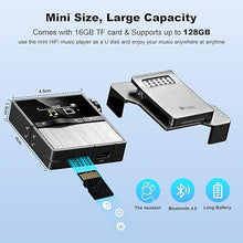 Load image into Gallery viewer, Hmusic P68 HiFi MP3 Player with Clip, Lossless DSD High Resolution Music Player Bluetooth, Portable Hi-Res Audio Player with 16GB Memory Card, Support up to 128GB HiFi Music Player for Sport, Running