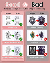 Load image into Gallery viewer, Phomemo M08F Bluetooth Tattoo Stencil Printer, Thermal Tattoo Printer with 10pcs Tattoo Transfer Paper, Tattoo Transfer Machine for Tattoo Artists & Beginners, Compatible with Phone, Tablet & PC