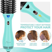 Load image into Gallery viewer, Hot Air Brush, Aima Beauty Professional One Step Hair Dryer & Volumizer 4 in 1 Upgrade Anti-Scald Negative Ionic Technology for All Hair Types, Light Green