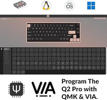 Load image into Gallery viewer, Keychron Q2 Pro QMK/VIA Wireless Custom Mechanical Keyboard, Full Metal Programmable Knob Hot-Swappable K Pro Brown Switches, KSA Double-Shot PBT Keycaps RGB Backlight for Mac Windows Linux - Grey