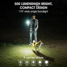 Load image into Gallery viewer, WUBEN G2 EDC Flashlight Rechargeable, Super Bright 500 Lumens Keychain Flashlight, 5 Modes LED Pocket Flashlight Compact, Small Mini Magnetic Work Light with Clip for Camping, Everyday Use (Black)
