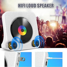 Load image into Gallery viewer, Gueray CD Player Portable Bluetooth Desktop CD Player for Home with Timer Built-in HiFi Speakers with LCD Screen Display Boombox FM Radio USB Type-c