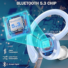 Load image into Gallery viewer, Rulefiss Wireless Earbuds Bluetooth Headphones Sport, 2024 Bluetooth 5.3 Earbuds 14.2mm Driver Stereo Over Ear Buds, 48Hrs Earphones with Earhook, Noise Cancelling Mic, IP7 Waterproof for Android iOS