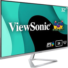 Load image into Gallery viewer, ViewSonic VX3276-2K-MHD 32 Inch Widescreen IPS 1440p Monitor with Ultra-Thin Bezels, HDMI DisplayPort and Mini DisplayPort