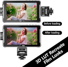 Load image into Gallery viewer, VILTROX 5.5 Inch 1200nits 4K 10bit HDMI Field Monitor, Touchscreen 3D LUT Portable Video Field Monitor Kit with Battery, On-Camera RGB Parade Histogram Waveform Focus Assist Monitor (DC-550 Pro)