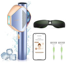 Load image into Gallery viewer, LUBEX Smart Permanent IPL Laser Hair Removal for Woman and Men, Painless Sapphire Ice-Cooling, Alternative to Salon, Bikini Shaver, Facial Epilator for Armpits Back Legs Arms Face Bikini Glow 6 A+