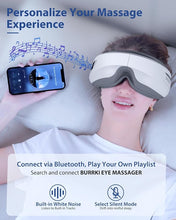 Load image into Gallery viewer, Eye Massager with Heat & Bluetooth Music, Christmas Birthday Gifts for Women Men, Heated Eye Mask for Migraines Relief, Reduce Eye Strain, Headache Relief and Improve Sleep, Eye Care Gift Relax Eye