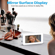 Load image into Gallery viewer, Alarm Clocks for Bedrooms, Mirror Clock with 8 RGB Atmosphere Light, Dual Alarms, 3 Alarm Modes, Snooze, Sleep Aid, Timer, USB Charger, Bedside Digital Alarm Clock for Kids, Adults, Heavy Sleepers
