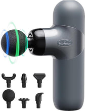 Load image into Gallery viewer, Mini Massage Gun Deep Tissue,Portable Percussion Muscle Massager for Whole Body Back Pain Relief,Electric Handheld Sport Massager with 6 Massage Heads 4 Speed,Best Gift for Him/Her/Father/Mother